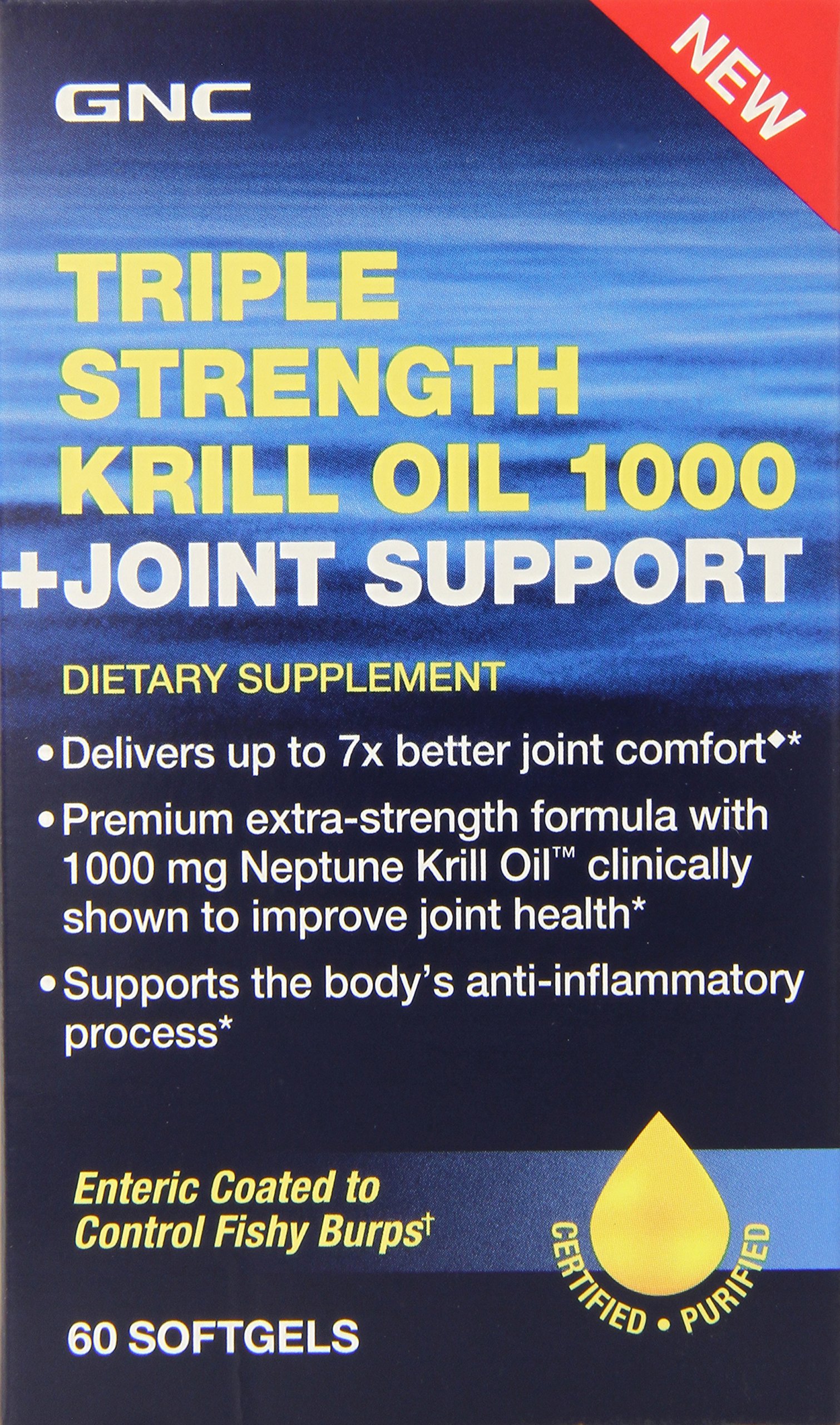 GNC Triple Strength Krill Oil 1000 + Joint Support 60 softgels Buy