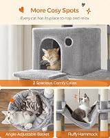 Feandrea Cat Tree 206 cm Large Tall Cat Tower with 13 Scratching Posts view 4