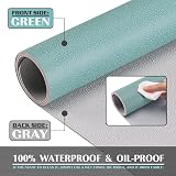 K KNODEL Large Office Leather Desk Mat 80x40cm Green Dual Sided view 3