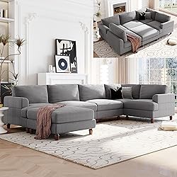 U-Shaped Oversized Corduroy Modular Sectional Sofa