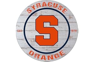 KH Sports Fan Syracuse Orange Weathered Circle Sign, 20x20 Inches, Orange Decor for Dorm Room, Bedroom, Fan Cave, Living Room; Display Your Team Spirit with This Unique Syracuse Orange Wall Art