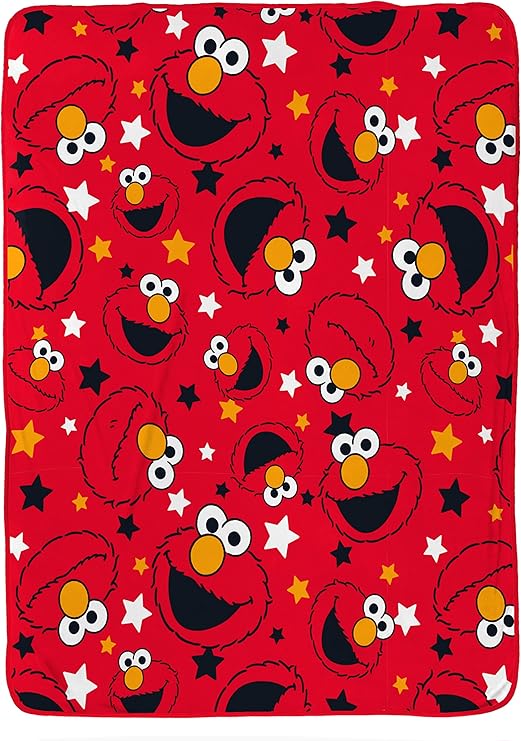 Amazon Com Sesame Street Elmo Plush Pillow And 40 Inch X 50 Inch Throw Blanket Kids Super Soft 2 Piece Nogginz Set Official Sesame Street Product Kitchen Dining