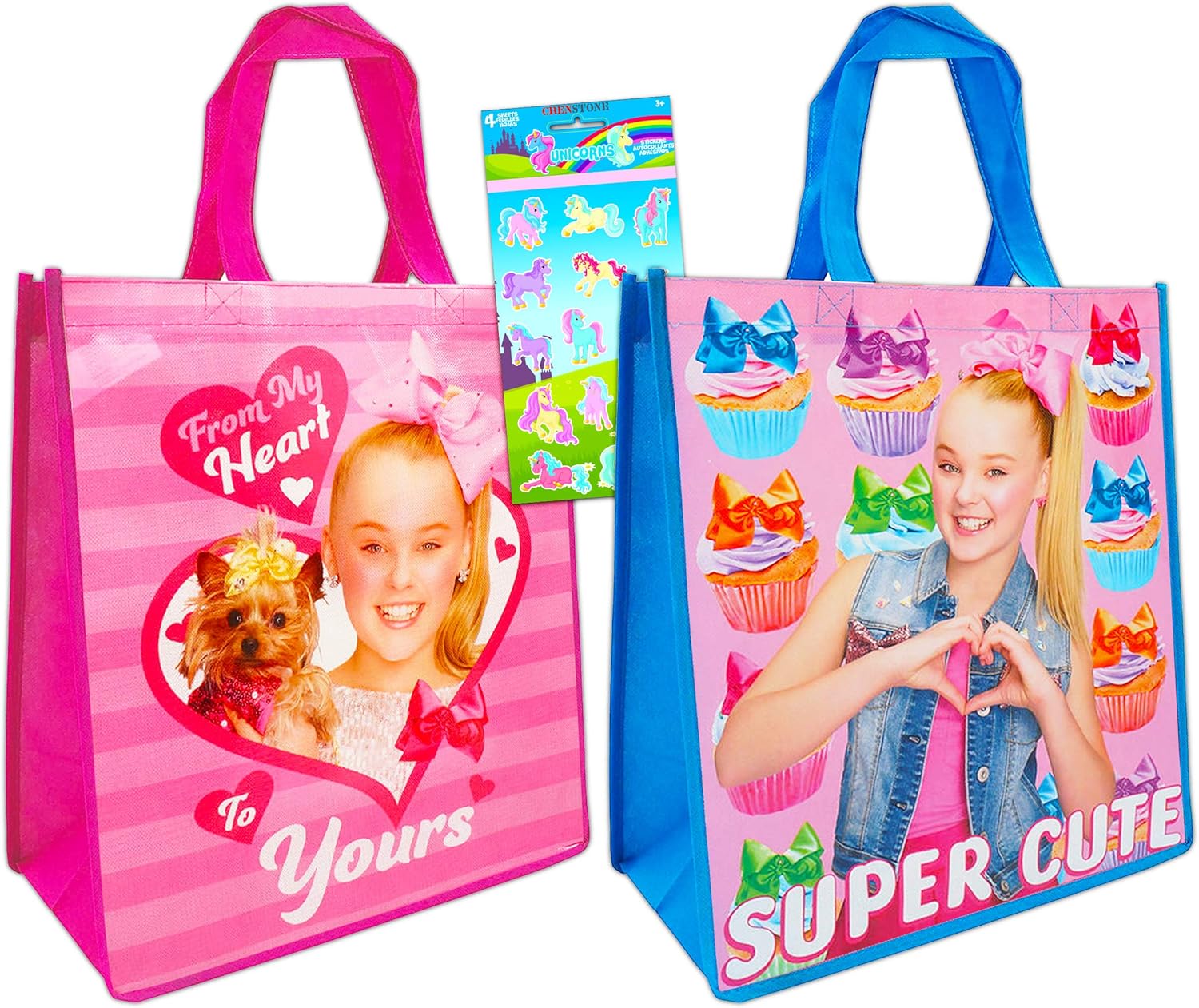 Nickelodeon Jojo Siwa Tote Bag Set Jojo Siwa Party Supplies 2 Pack Jojo Siwa Party