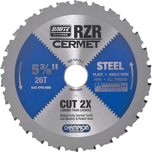 Champion Cutting Tool Corp 5-3/8" 26T (RZR-538-26-S) Circular Saw Blade -Cut Steel