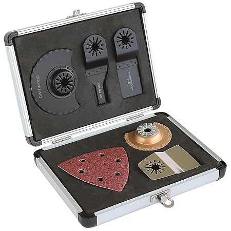 LUX-TOOLS Multitool-Set, 13-teilig | Multifunktionswerkzeug-Set inkl. Tauchsägeblättern, Segmentsägeblättern & Schaber sowie 