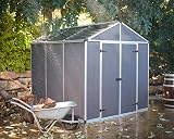 Palram Canopia Rubicon 8x8 Grey Polycarbonate Tool Shed 237x229x235cm Rust view 3