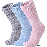 LANLEO Womens Merino Wool Boot Socks Thermal Hiking Winter Warm Thick Cozy Crew Socks
