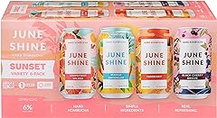 JUNESHINE Sunset Variety Hard Kombucha 8pk Cans, 12 F