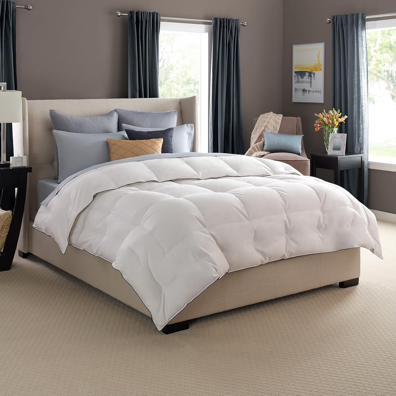 elle white goose down comforter