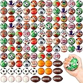 Yunsailing 108 Pcs Mini Sports Stress Balls Bulk 2.4'' Foam Soccer, Basketball, Football, Baseball Squeeze Stress Balls for Anxiety Relief Sports Themed Birthday Party Favor Prize