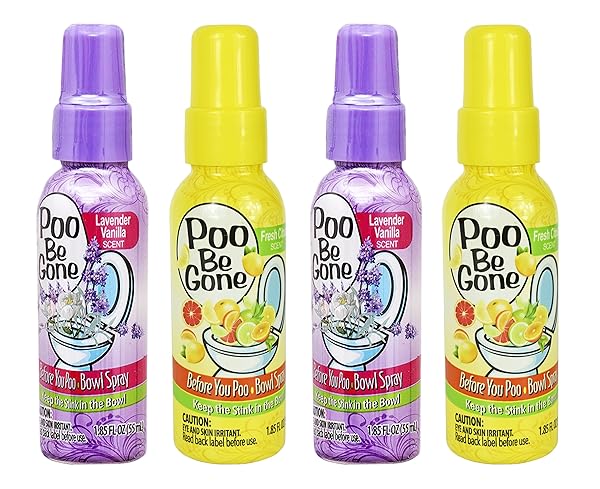 SET OF 4 STINKY BOWL SPRAY 1.85OZ –...
