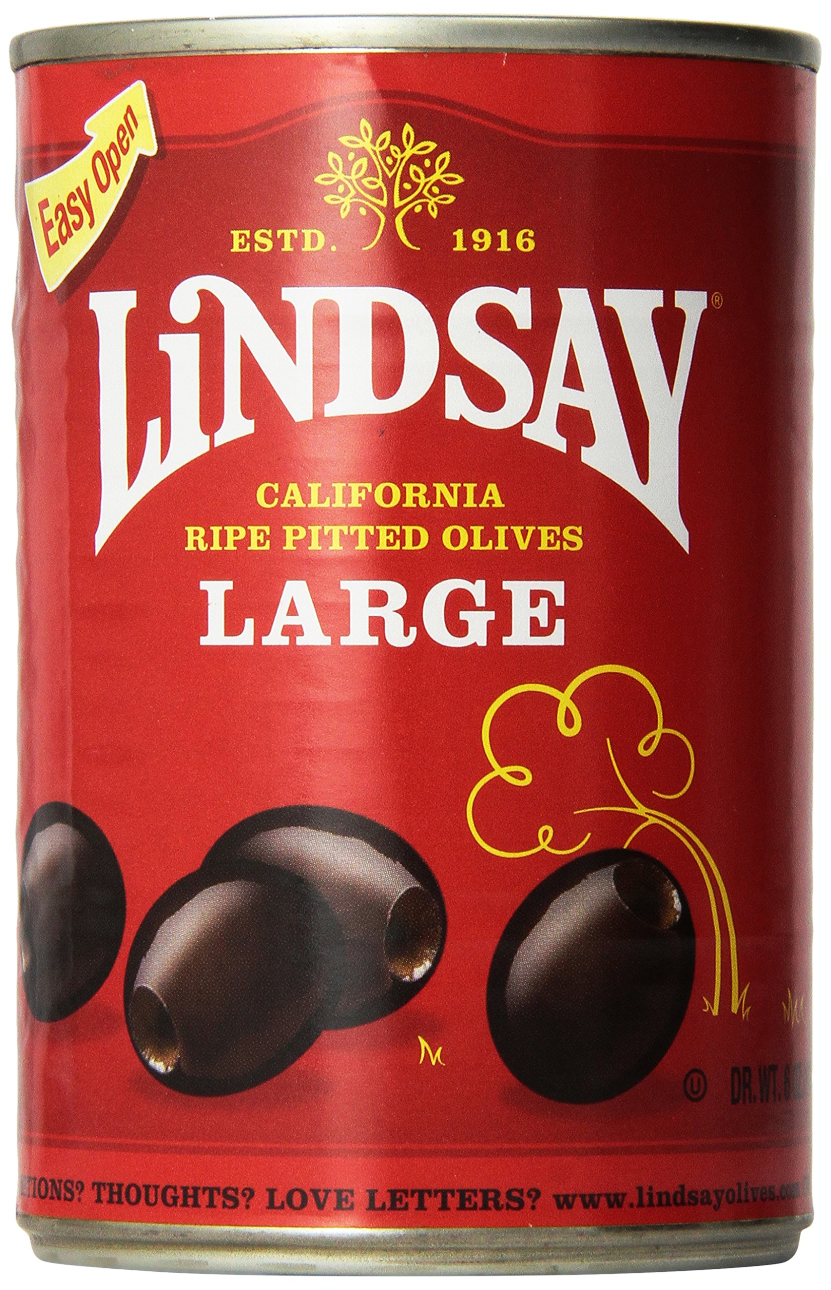 Lindsay Olives Green Ripe Medium Pitted, 6Ounce (Pack of