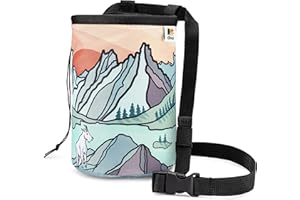 OSO Supply - Climbing Chalk Bag for Adults and Kids, Drawstring Closure, Adjustable Waist Belt, Indoor/Outdoor Training, Rock