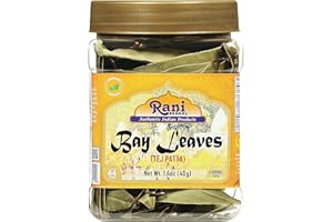 RANI BRAND AUTHENTIC INDIAN PRODUCTS Rani Bay Leaf (Leaves) Whole Spice Hand Selected Extra Large 1.4oz (40g) PET Jar ~ All Natural | Gluten Friendly | NON-GMO | Kosher | Vegan | Indian Origin (Tej Patta)