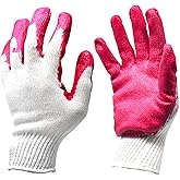CBC Crown PREMIUM Non-Slip Multi-Purpose Red, Blue Latex Rubber Palm Coated Work Safety Gloves Garden Gloves