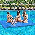 Outroad Floating Water Pad Mat, 3 Layers XPE Foam 9/12/18 Ft Lily Pad for Beach, Ocean, Lake, Roll-Up Floating Island for Water Recreation and Relaxing, Yellow and Blue