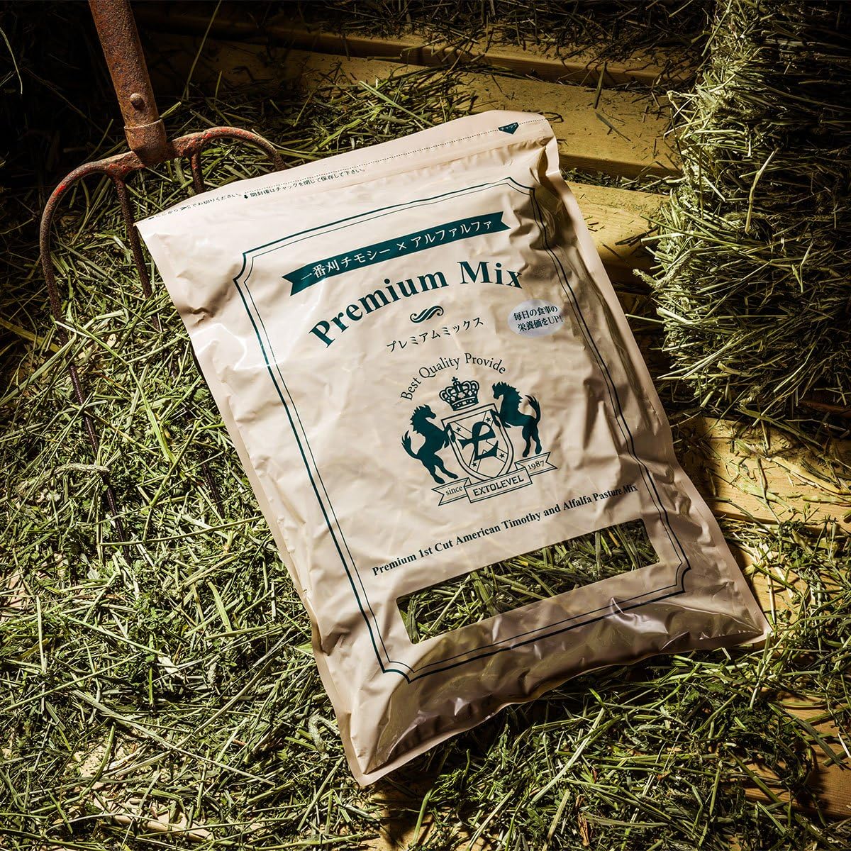 Amazon Extolevel エクストレベル Premium Mix プレミアムミックス 1番刈チモシー X アルファルファ 混合牧草 500g 1番刈チモシー アルファルファ混合牧草 Extolevel エクストレベル フード 通販