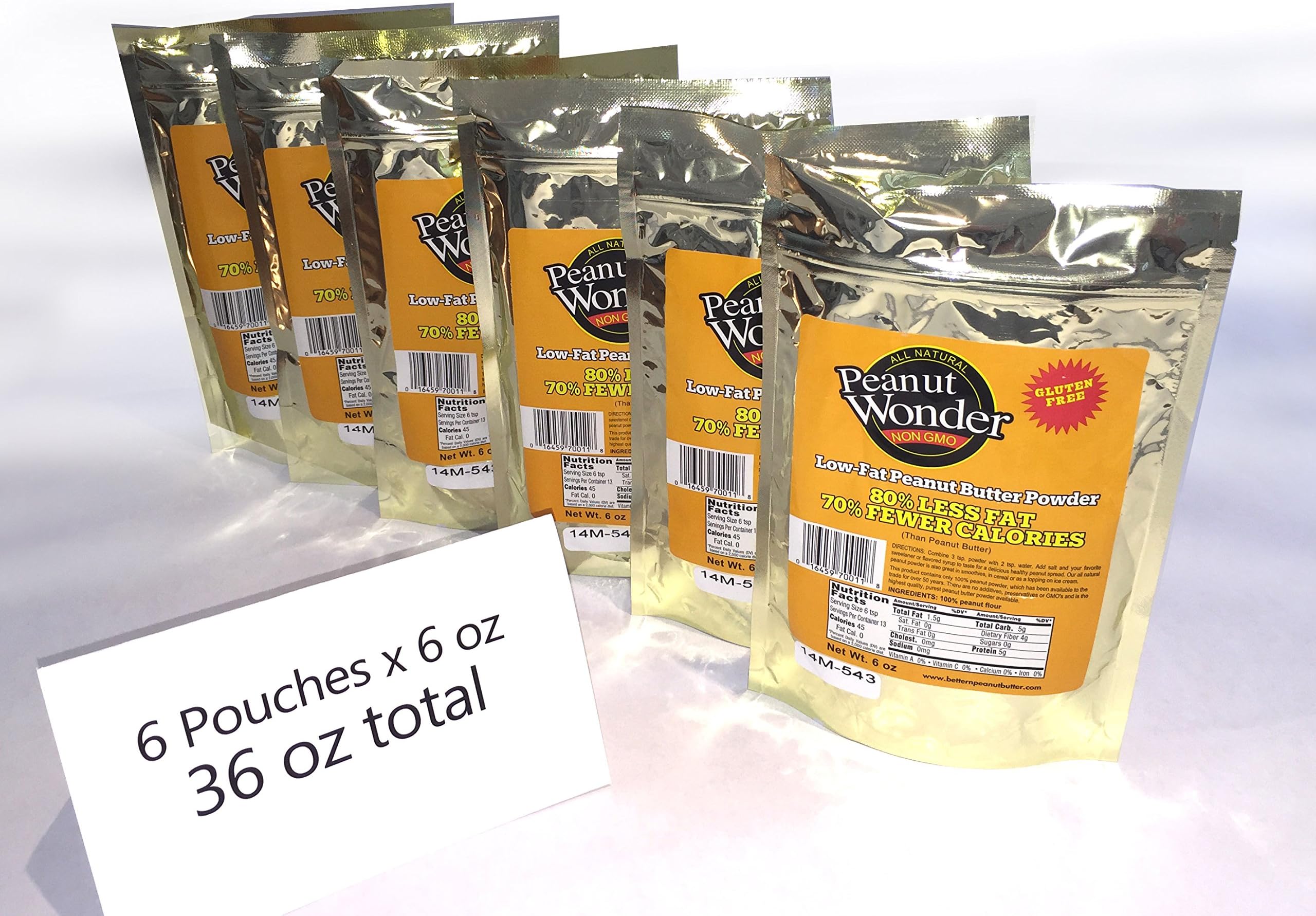 Peanut Wonder 100% Pure Peanut Butter Powder 6 oz x 6 pk @ $14.95 ($2.49 each)