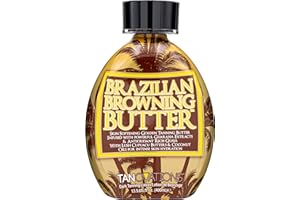 Ed Hardy Brazilian Browning Butter Dark Tanning Lotion - Skin Softening Golden Tanning Butter with Cupuacu Butters & Coconut Oils for Intense Skin Hydration 13.5 oz.