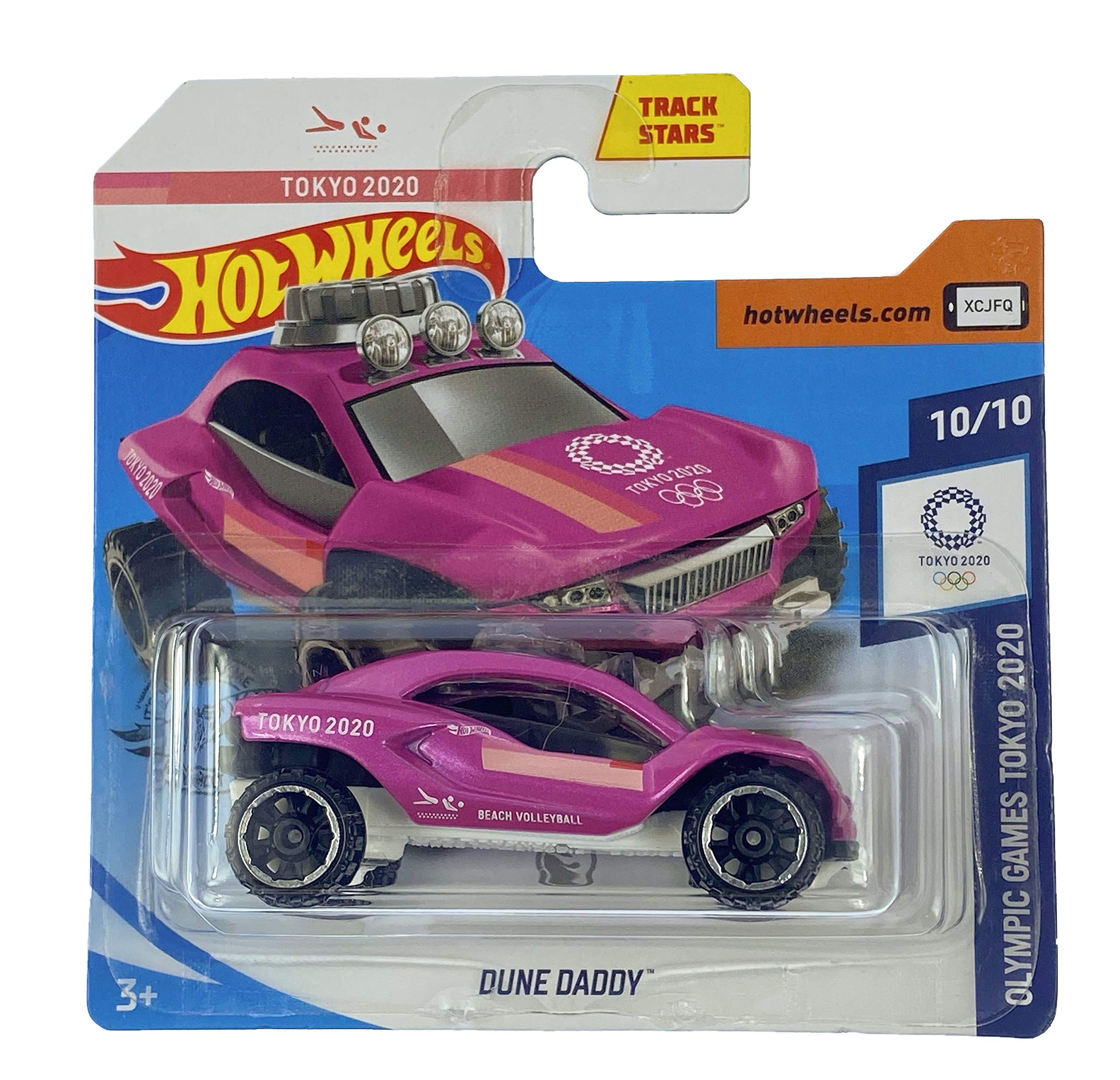 Hot Wheels Dune Daddy - Beach Volleyball (Pink) 10/10 Olympic Games Tokyo 2020 - 205/250 (Short Card) GHD79