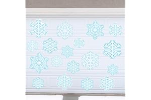 LANDHOOW 22 Pcs Christmas Snowflake Garage Door Magnets Stickers Snowflake Christmas Garage Decoration Decals Magnetic Refrigerator Stickers for Xmas DIY Holiday Home Outdoor Party Car Decor
