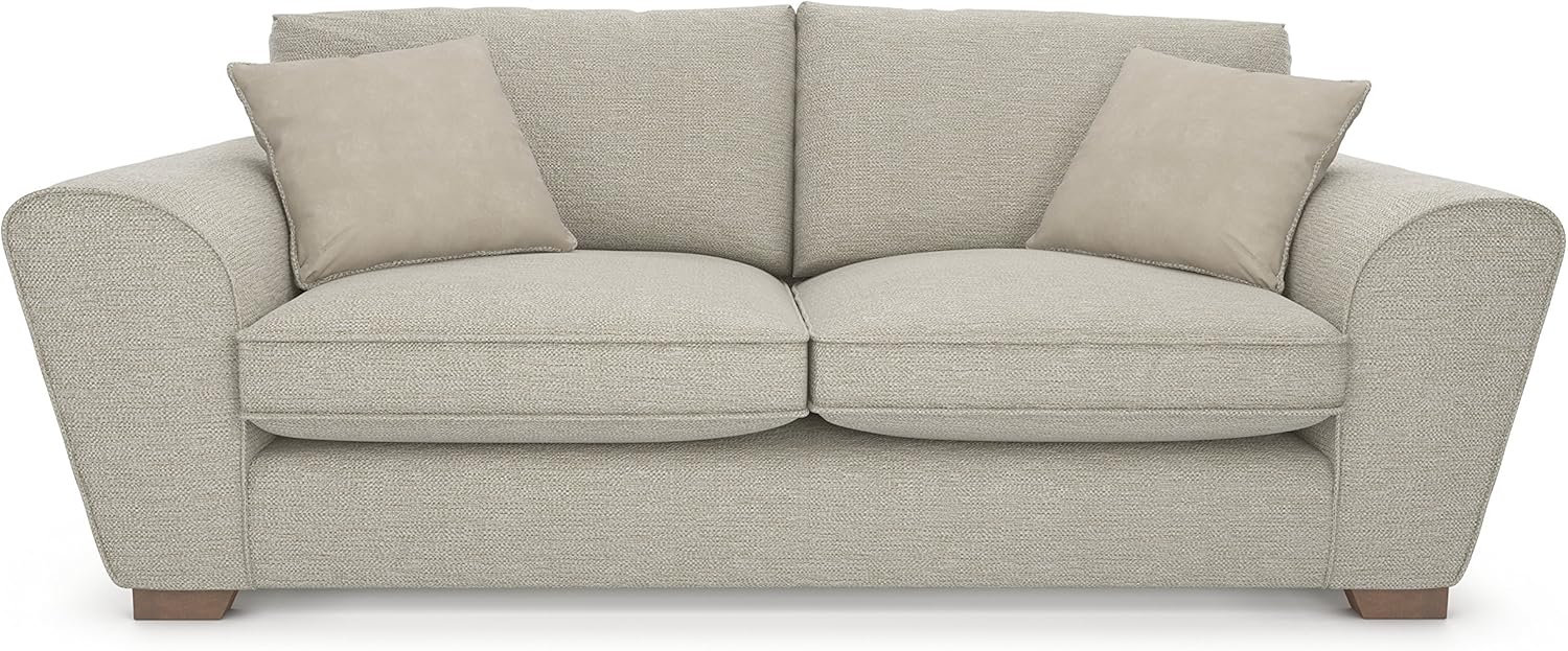 Sofa Heaven Aldo Large Sofa, Chunky Cotton Blend, Dawn Mist Amazon.co
