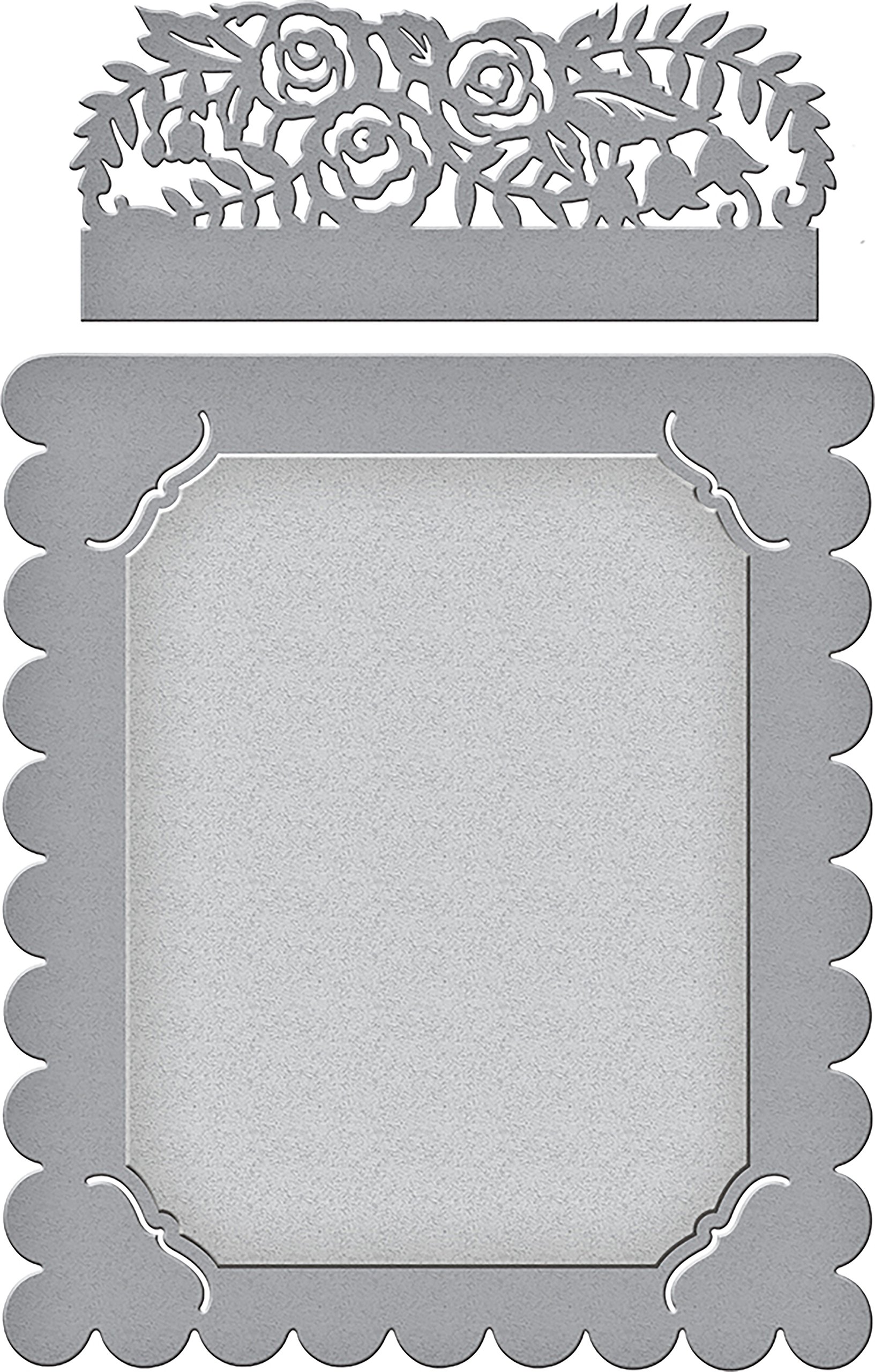 Spellbinders Shapeabilities Floral Photo Frame Die, Metal, Brown, 19.6 x 12.2 x 0.2 cm