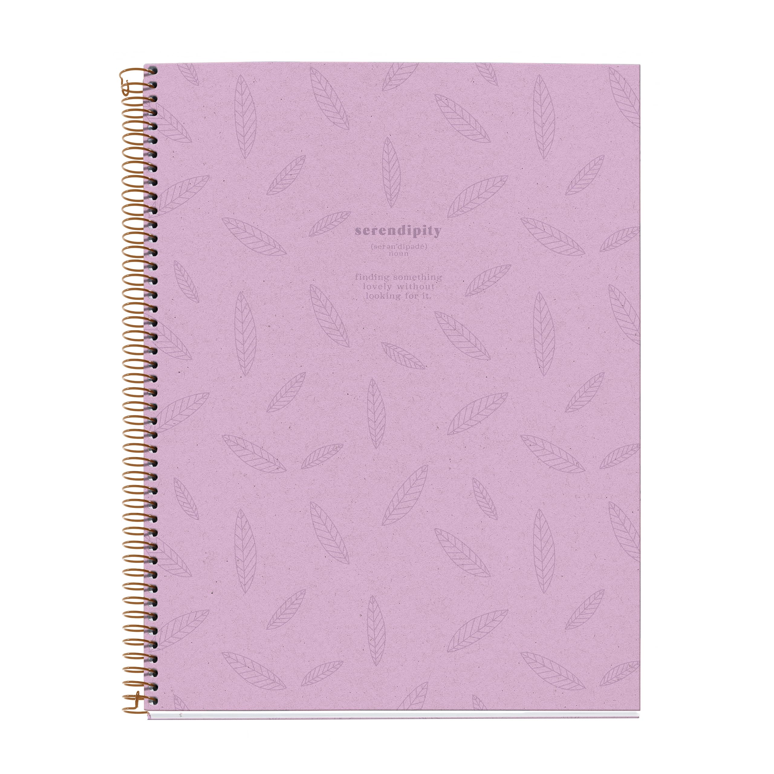 Miquelrius - Notebook A4 (210 x 297 mm), Horizontal Stripes 7 mm, 120 Sheets of 70 g/m², Cardboard Cover, 4 Colour Stripes, Copper Spiral, Feeling Mallorca Collection, Lavender