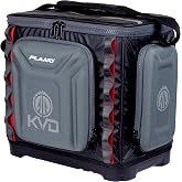 Plano KVD 3700 Signature Series Tackle Bag, Black with Red Accents, Water-Resistant TPE Coated Fabric, Premium Customizable Fishing Storage, Soft Tackle Bag