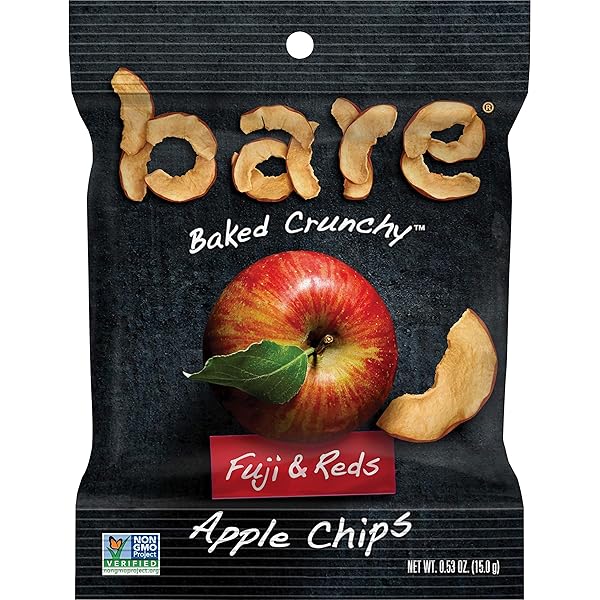 BARE BAKED CRUNCHY APPLE CHIPS, FUJI & REDS,...