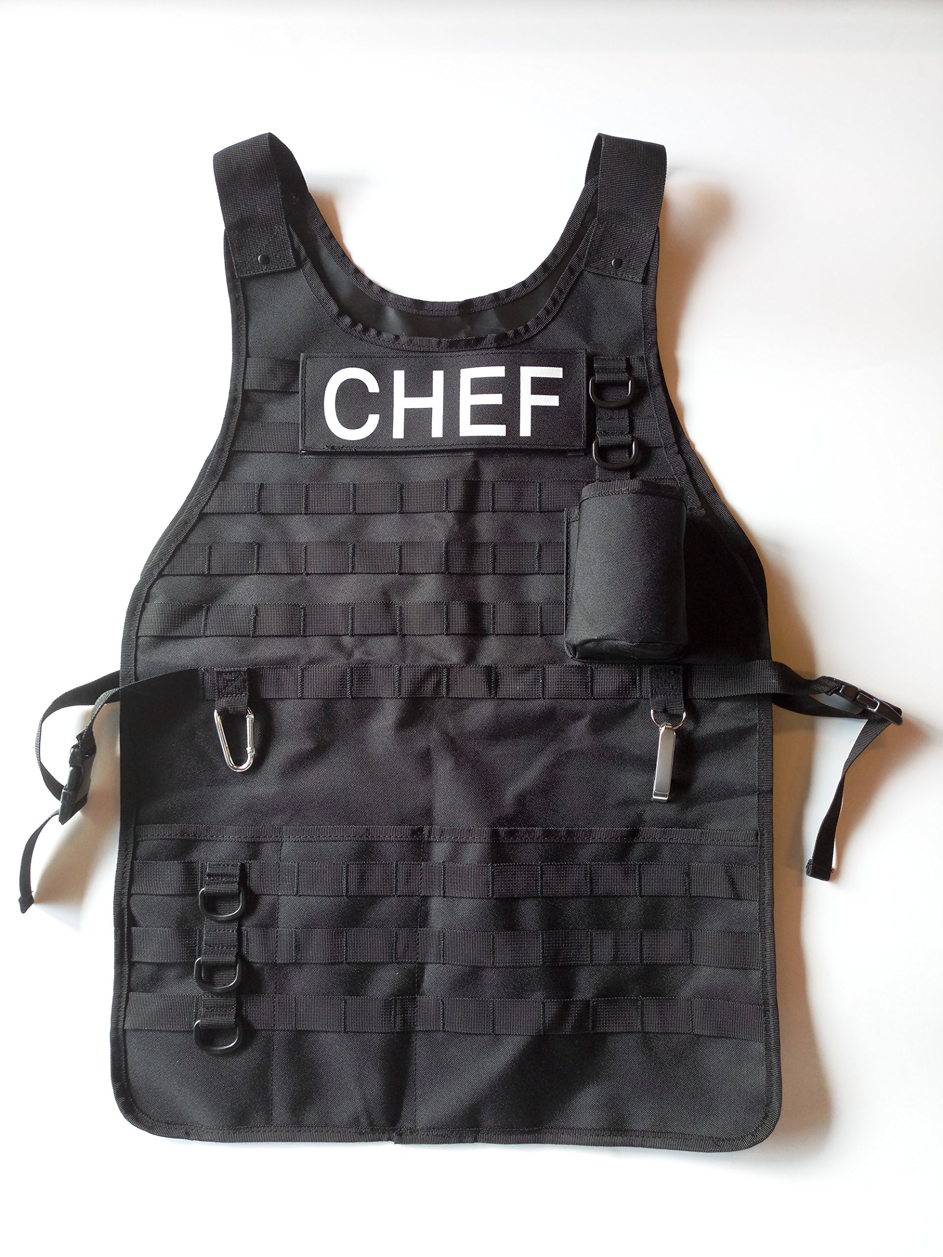 Caliber Gourmet Tactical Outdoor Camping BBQ Durable Apron, with Bottle