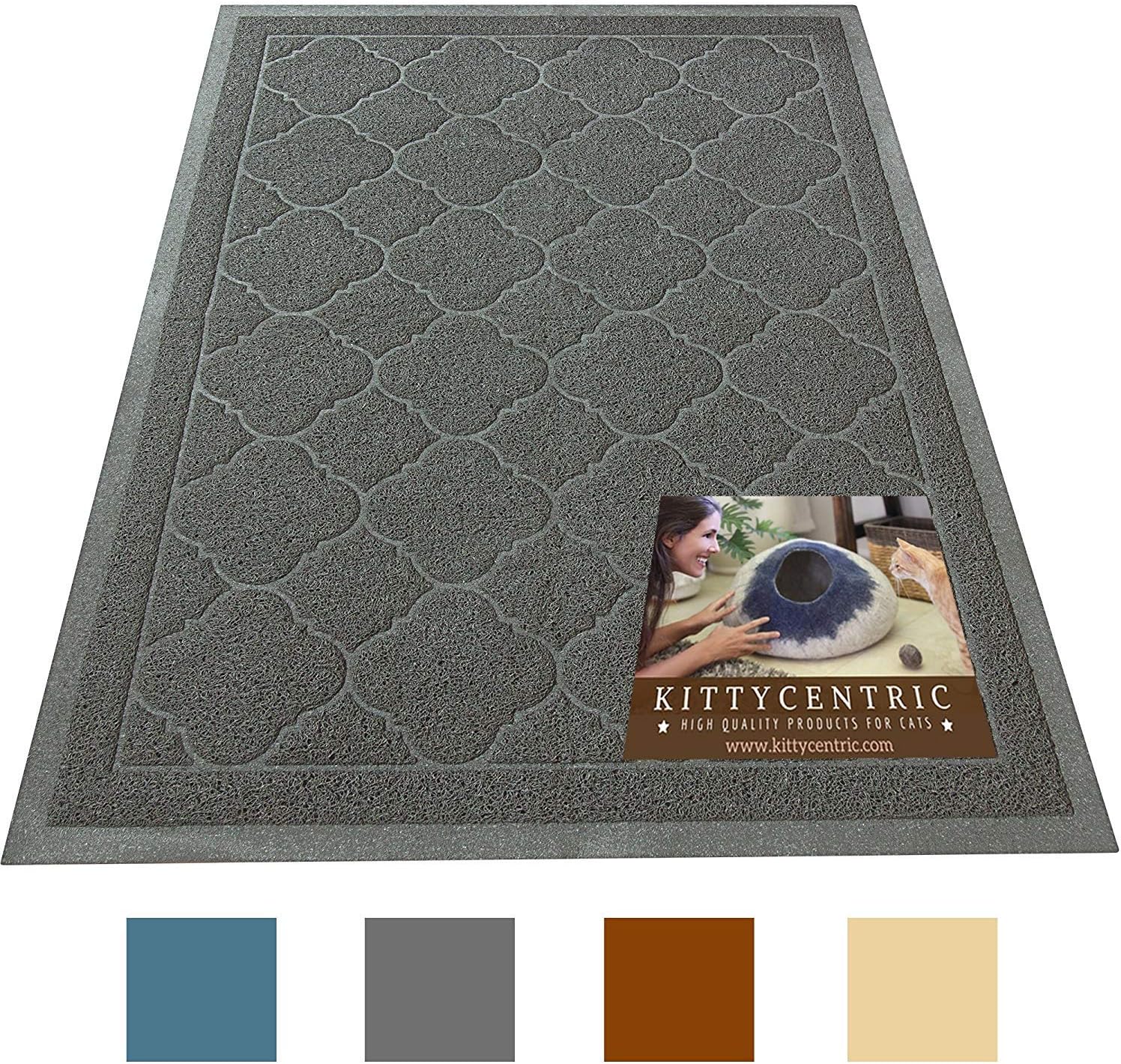 Kittycentric Jumbo Litter Mat (Dark Grey)