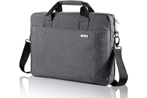 Voova Laptop Bag Case 16 15.6 15 Inch Laptop Briefcase,Expandable Computer Shoulder Messenger Bag Waterproof Carrying Case with Tablet Sleeve for Men Women,Business Office Travel College School,Grey