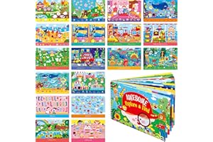 SpriteGru 28 Dry Erase Activities Book, Reusable & Erasable Game Pad, Explore and Find Games Interesting Educational Toy and Learning Tool for Road Trip Airplane Travel