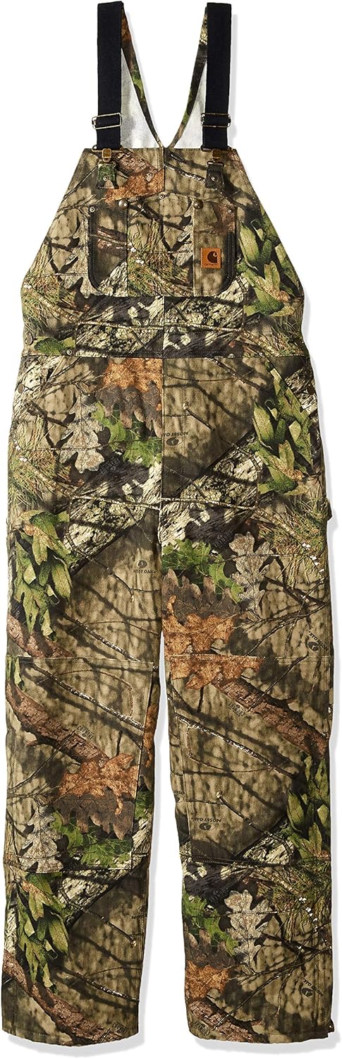 Carhartt Men's Big & Tall Quilt Lined Camo Bib Overalls: Clothing