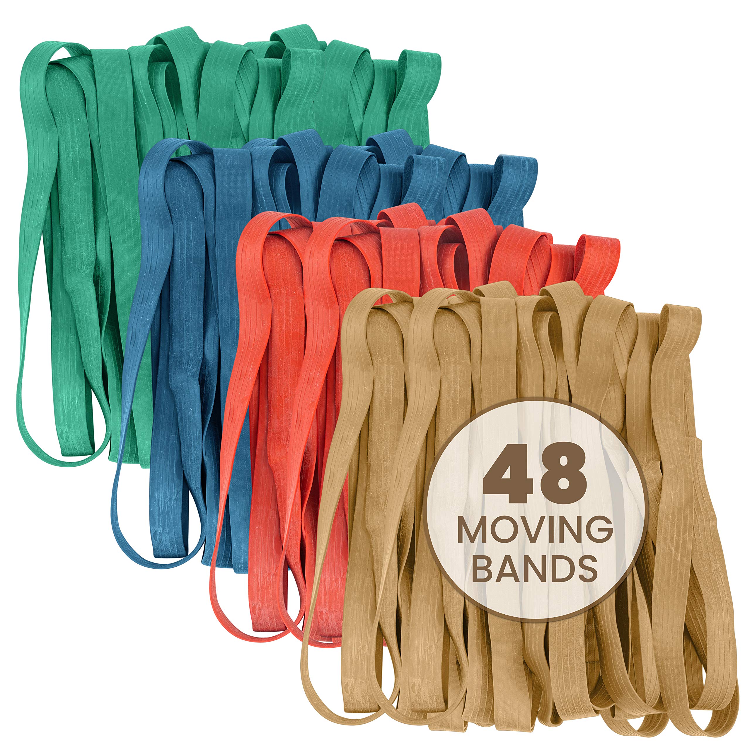 Photo 1 of kitchentoolz 48 Pack Mover Bands – Extra Large Rubber Bands for Furniture & Moving Blankets – Heavy-Duty Stretch Bands in 4 Sizes (25", 30", 36", 42") – Secure Drawers, Doors & Covers During Moving & Storage