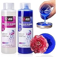 LET'S RESIN Silicone Molds Making Kit 30A, Blue Silicone for Making Molds,2 Part Molding Silicone, Liquid Silicone Rubber Mix