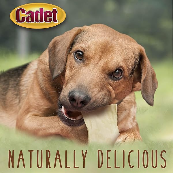 CADET PREMIUM GRADE BEEF HIDE FOR DOGS, RAWHIDE LONG LASTING DOG CHEWS, CHIPS, CURLS & ROLLS FOR SMALL/MEDIUM/LARGE DOGS