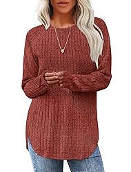Saloogoe Long Sleeve Shirts for Women Fall Outfits