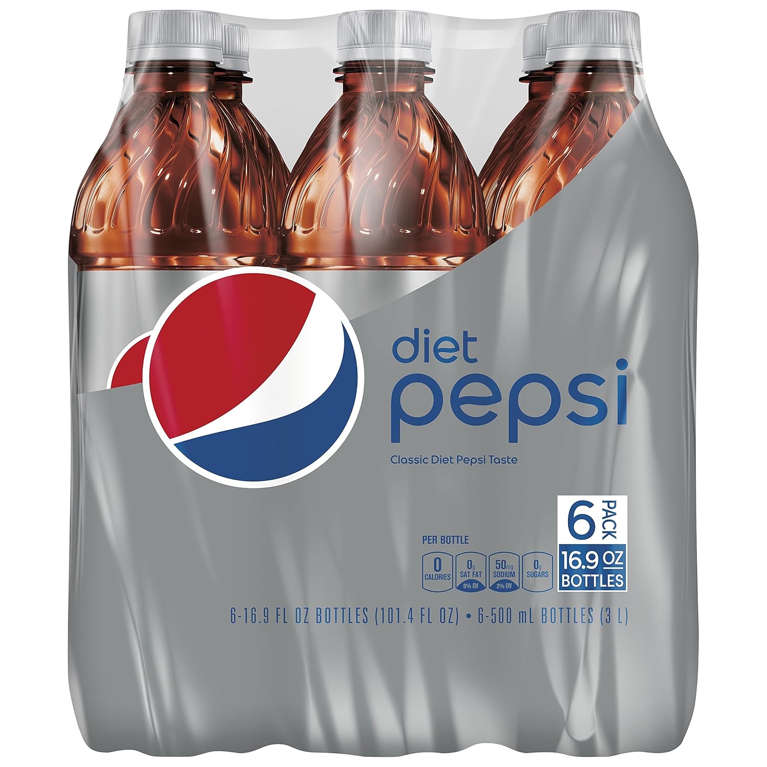 Diet Pepsi Bottle, 16.9 Fl Oz, 6 Count