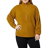 Amazon Essentials Women's Sweaters, Dressy Casual, Mid Gauge Stretch, Half Zip, Polo Collar