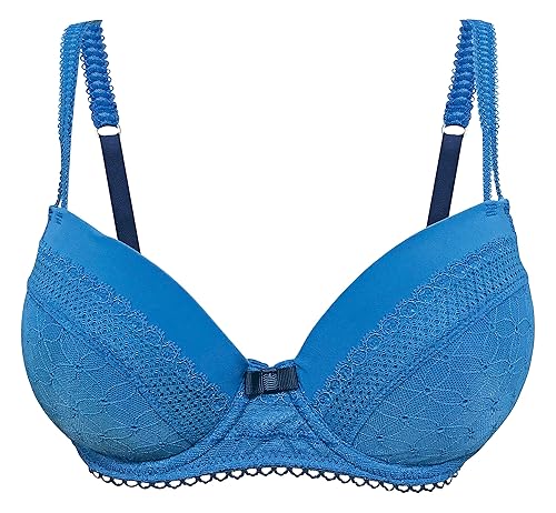 Womens Satin Superboost Heavy Padded Push Up Bra Set Lace