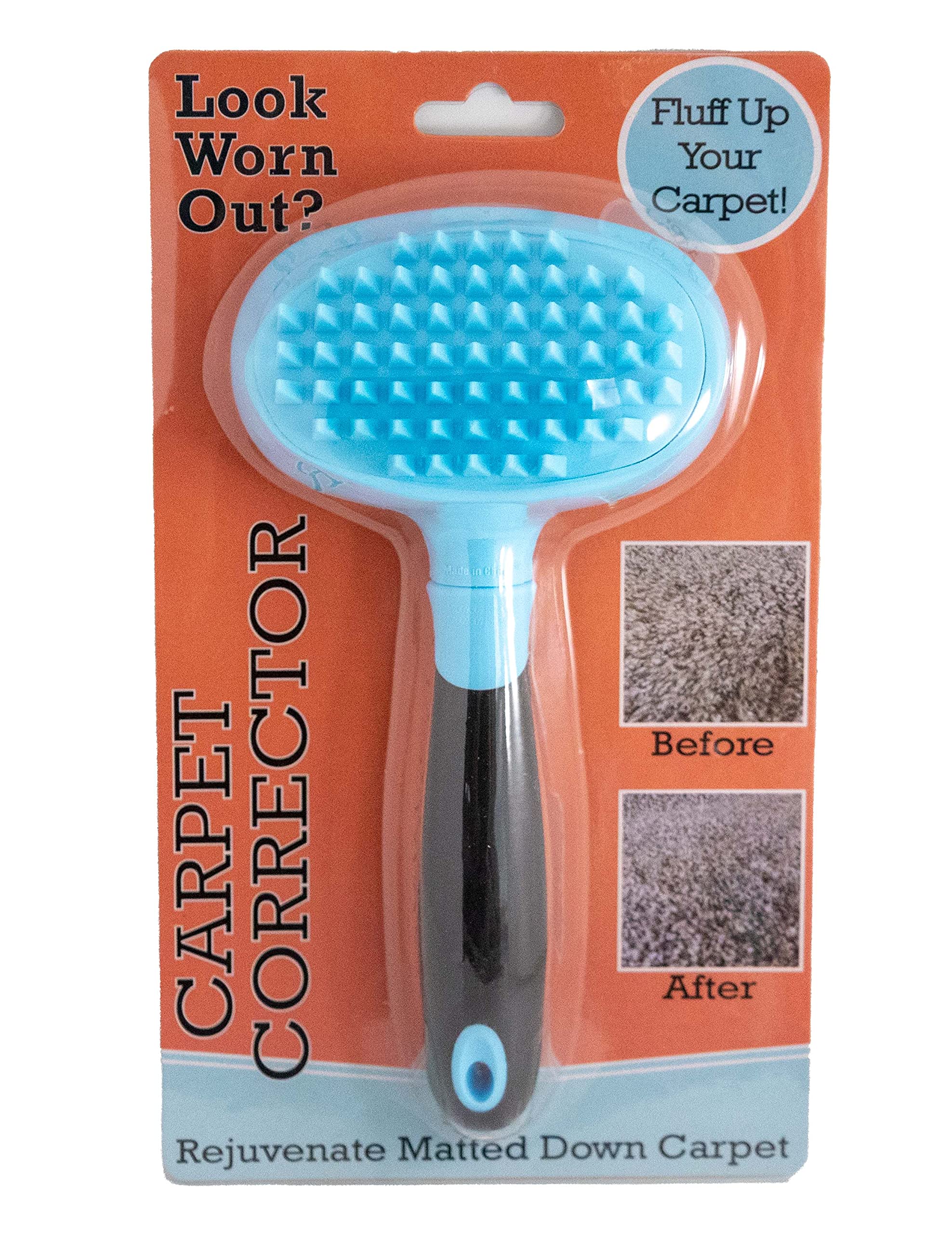 Johnny World The Carpet Corrector- Rejuvenate matted Down Carpet! Great for Steps, hallways and high Traffic Areas, Blue