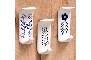 IndianShelf Unique Adhesive Coat Hooks Sticky Hooks Shower Hooks for Loofah Self Adhesive Towel Holder No Damage Wall Hangers Towel Hooks for Bathrooms Key Hooks for Wall Kitchen Wall Hooks- 3 Pack