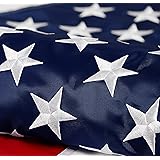 American Flag 6x10 ft: Longest Lasting US Flag, Made From Nylon, Embroidered Stars, Sewn Stripes, Brass Grommets, UV Protecti