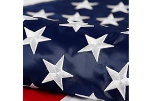 DANF FLAG American Flag 4x6 ft: Long Lasting US Flag, Heavy Duty Nylon, Embroidered Stars, Sewn Stripes, Brass Grommets, UV Protection Perfect for Outdoors! USA Flag