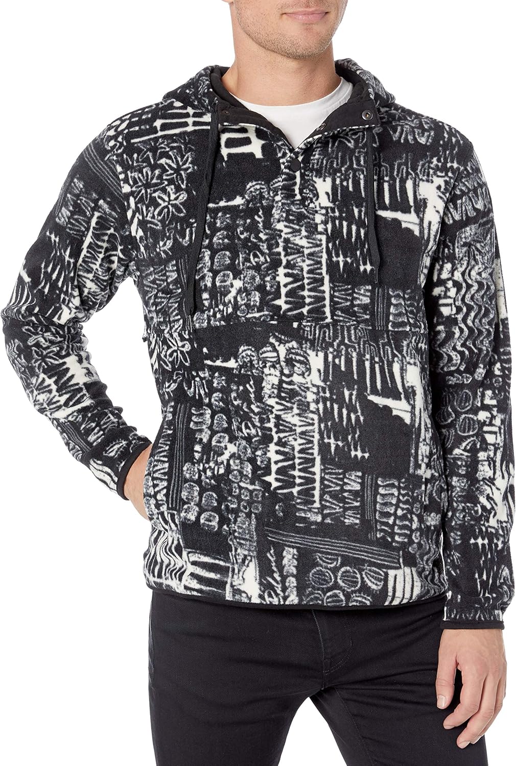 RVCA mens Mundy Polar Fleece Jacket: Clothing