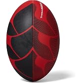 Canterbury Unisex Thrillseeker Play Rugby Ball | Standard Grip | Training Ball Rugby Ball, Red/Black, Size 5