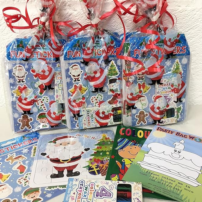 25 x Childrens Christmas Goodie Bags, Party Bags, Favours, Stocking