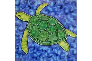 Tile Craft Turtle Ceramic Art Tile 6 x 6 inches